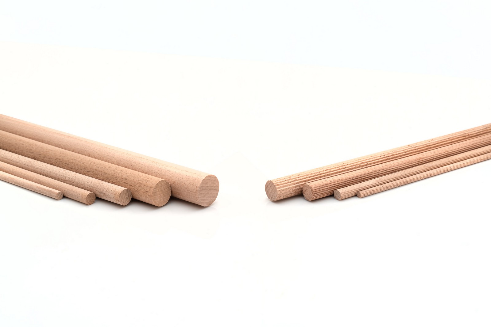 Drveni Štapovi- Riffelstab und Rundstab  Buche